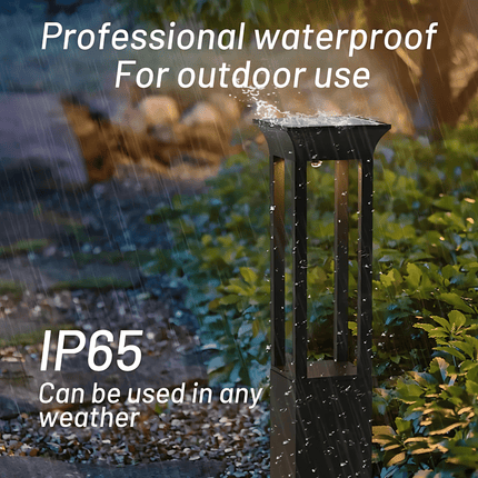 Premium Solar-Powered Square Bollard Light-Elegant Outdoor Lawn Illumination - FUTURKART