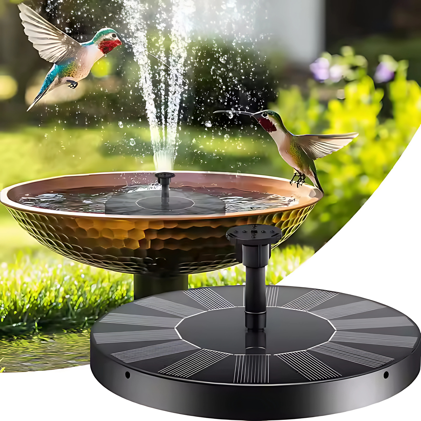 Solar Fountain Pump  Eco-Friendly Floating Solar Water Fountain for Ponds, Bird Baths & Gardens FUTURKART