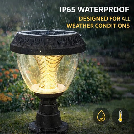 10W Solar Gate Light with Remote Control | Warm White, Cool White, Neutral & RGB | IP65 Waterproof | Automatic Dusk to Dawn | Outdoor Solar Pillar Light FUTURKART