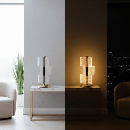 Futurkart Decorative table lamp with touch control and USB charging.