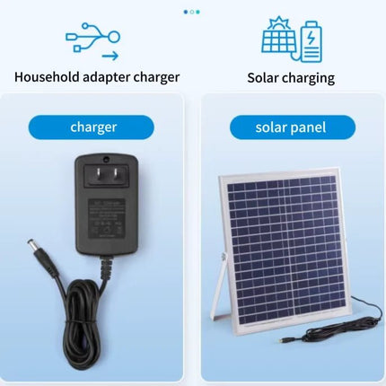 12 Inches 9V Solar Fan Solar Powered AC DC Rechargeable Table Solar Fan with Solar Panel FUTURKART