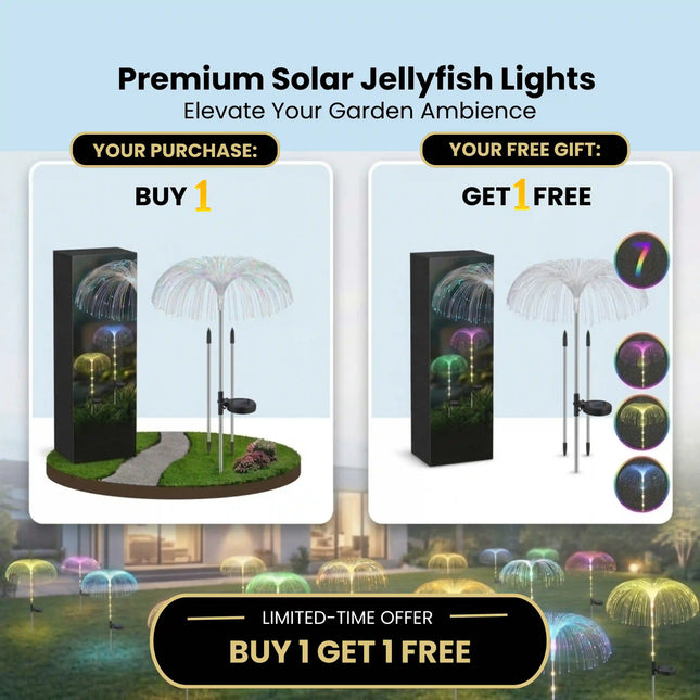 Futurkart Solar Fiber Optic Jellyfish Light RGB for Garden & Pathway (Pack of 2)