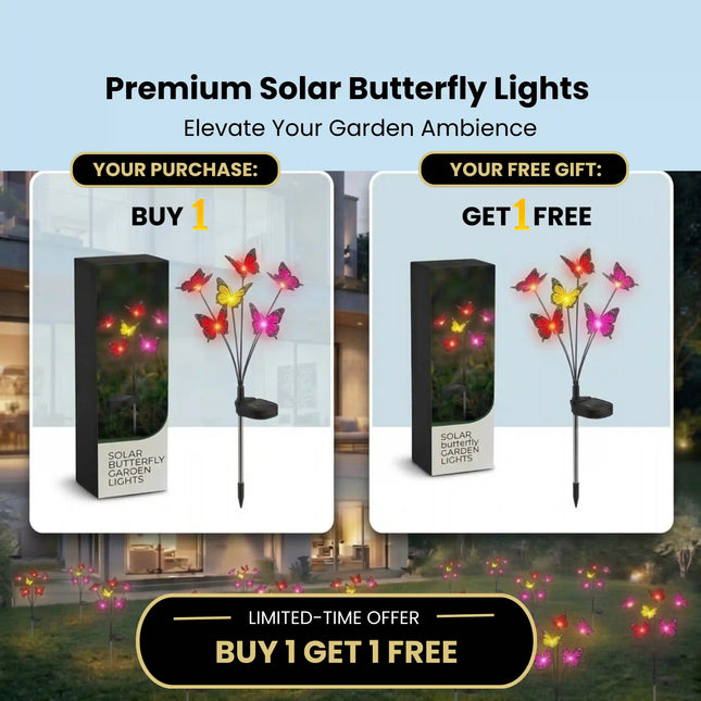 Futurkart Solar LED Butterfly Garden Light, Outdoor Decorative Swaying Light (Pack of 2)