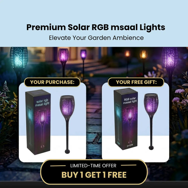 FuturKart Solar Mashaal Light RGB – Decorative Garden Light