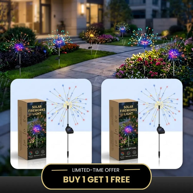 FuturKart Solar Firework Lights for Garden & Pathway (2 Pack)