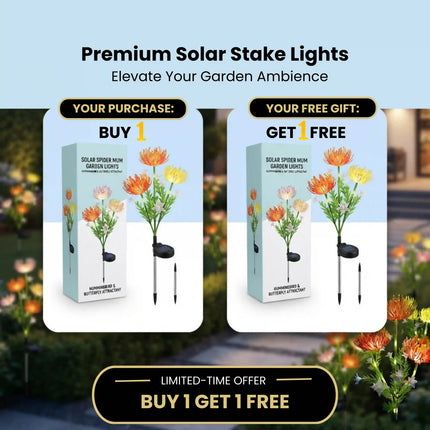 FuturKart Solar LED Flower Garden Lights – Decorative Outdoor Stake Lights (Pack of 2)
