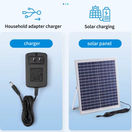 12 Inches 9V Solar Fan Solar Powered AC DC Rechargeable Table Solar Fan with Solar Panel - FUTURKART