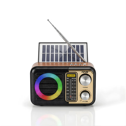 Multi-Function Solar Radio with Bluetooth, FM, AM, USB and TF Card Playback