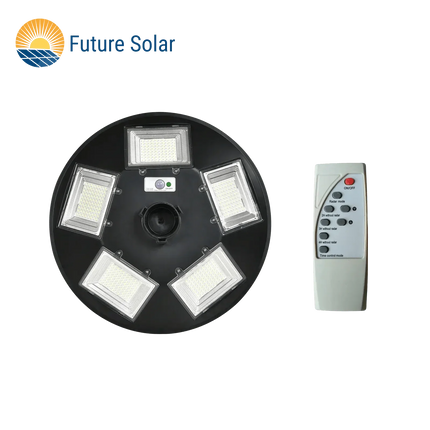 Outdoor street light with high-efficiency solar panel and long battery backup