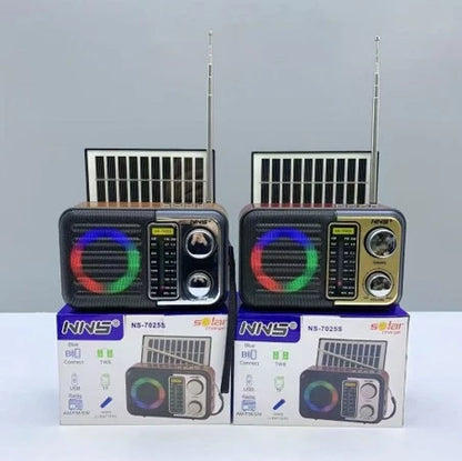 FUTURKART Latest Arrival Wireless Bluetooth Speaker – Solar & Battery Powered Radio, RGB, USB/TF/FM/AM, Portable for Home, Travel & Outdoor Use