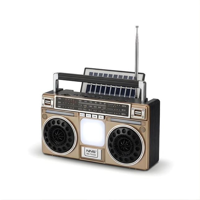 Portable Solar Powered Radio with Built-in LED Light for Outdoor Adventures