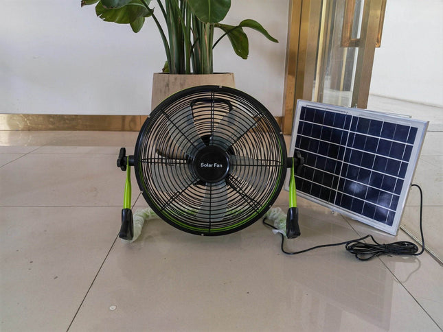 Portable solar fan for home and outdoor use in India