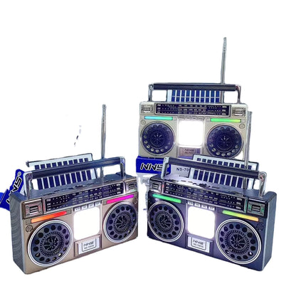 FUTURKART New Retro Solar Blue Tooth Speaker with LED Lights – Portable Bluetooth Speaker, TF/USB/FM/AM, 1200mAh Battery