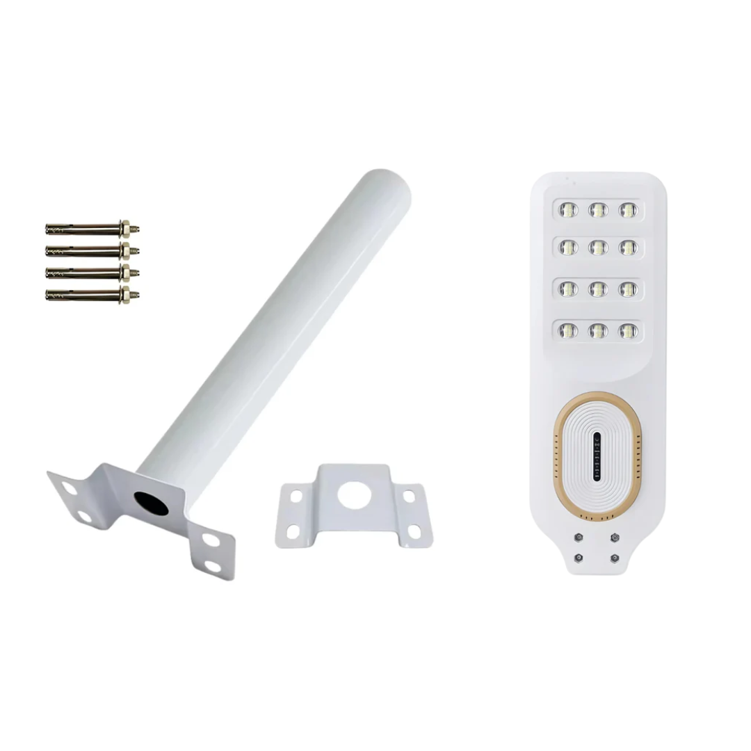 300W Solar Integrated Street Light with Motion Sensor & Remote, Waterproof Outdoor LED Lamp for Streets, Gardens & Security