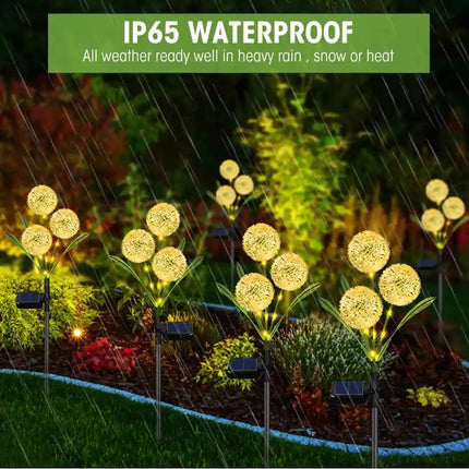 Dandelion solar pathway lighting for outdoor garden and walkway.