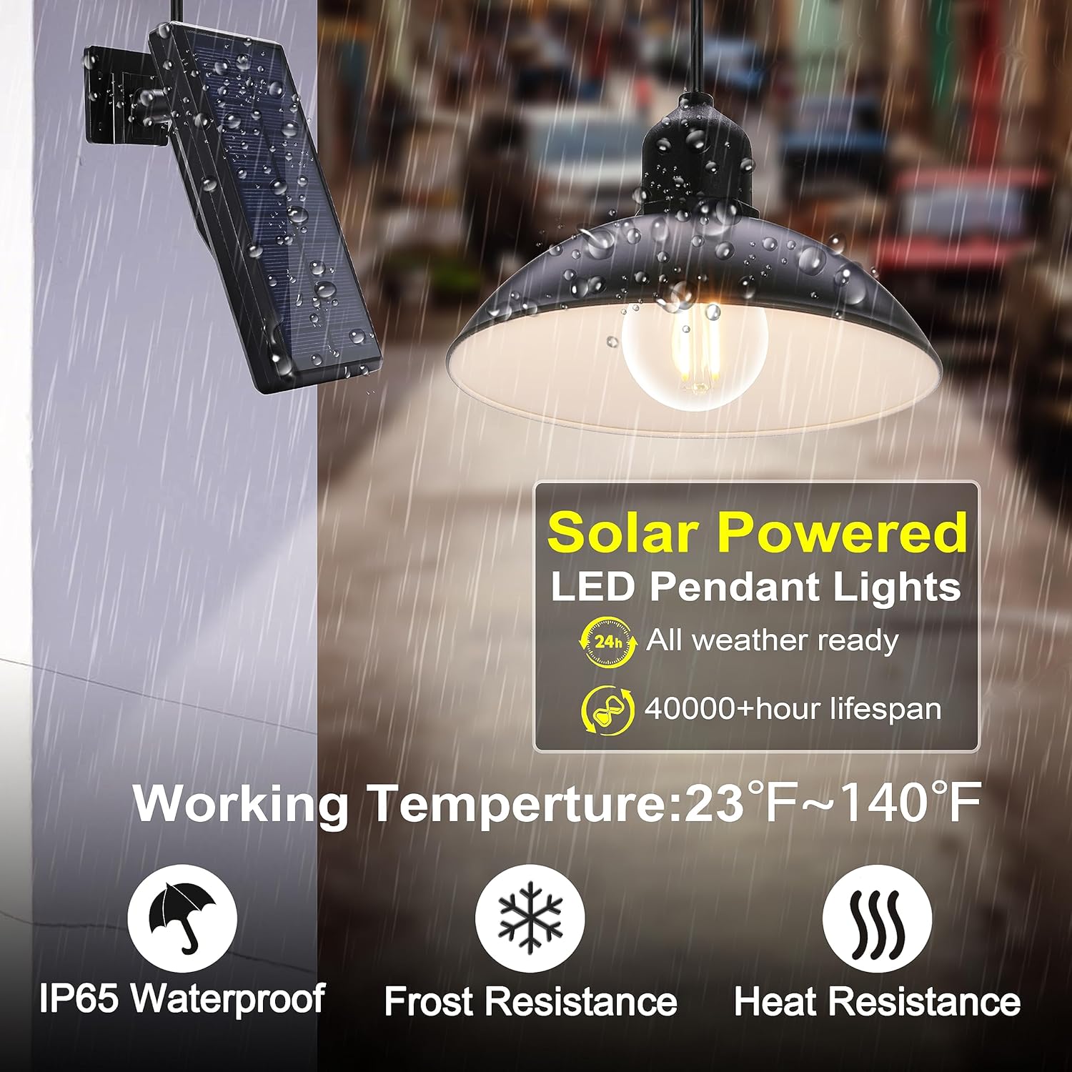 Double Head Solar Pendant Lights – Perfect for Indoor & Outdoor Spaces – Buy Garden Light Online at FUTURKART