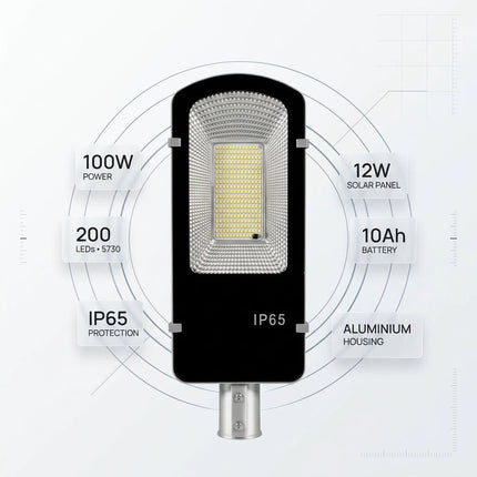 FuturKart 100W Semi-Integrated Solar Street Light | IP65 Waterproof – Buy Online at Futurkart