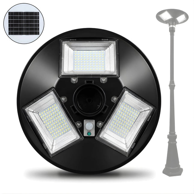 FUTURKART 200W Solar UFO Street Light, 240 LED, 15Ah Battery, IP65 Waterproof, PIR Motion Sensor, Remote Control Outdoor Light – Buy Garden Light Online at FUTURKART