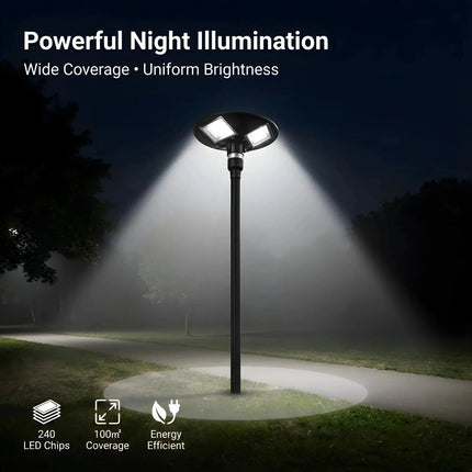 FuturKart 200W Solar UFO Street Light with 240 LED, 15Ah Battery & PIR Sensor – Buy Garden Light Online at Futurkart