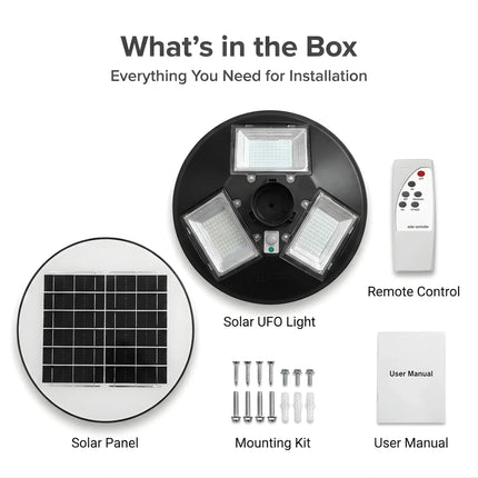 FuturKart 200W Solar UFO Street Light with 240 LED, 15Ah Battery & PIR Sensor – Buy Garden Light Online at Futurkart
