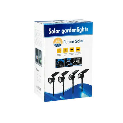 FuturKart RGB garden light with solar charging and ground spike.