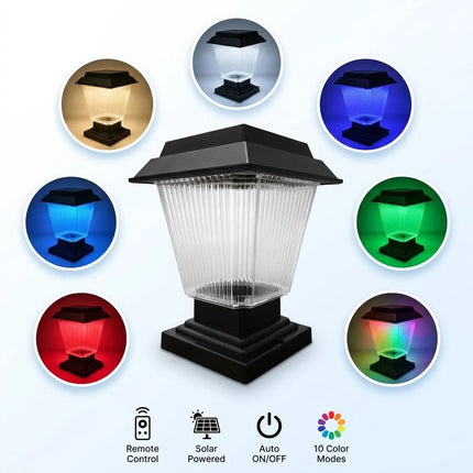 Futurkart - Solar Gate Light with RGB Modes & Remote Control | IP65 Waterproof – Buy Online at Futurkart