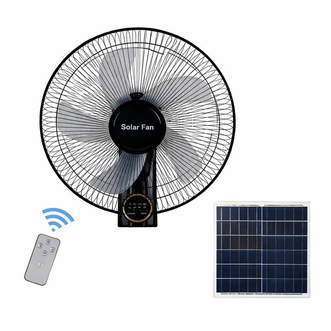 High - Power Rechargeable Solar Fan 16 - Inch with Remote Control | 20W Solar Panel – Buy Online at FUTURKART