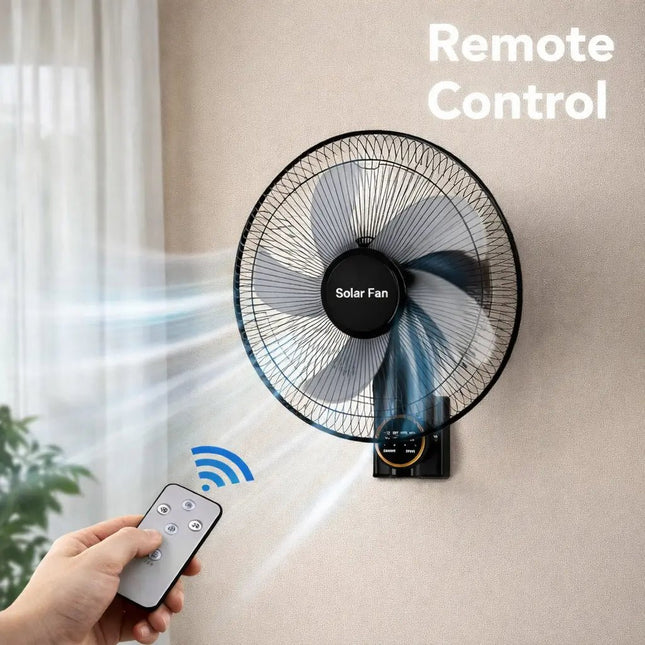 High - Power Rechargeable Solar Fan 16 - Inch with Remote Control | 20W Solar Panel – Buy Online at FUTURKART