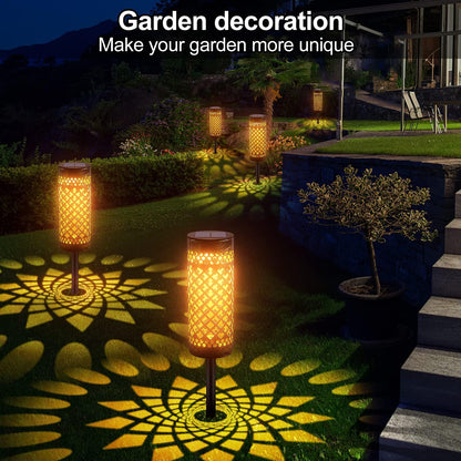 Iron Art Solar Ground Light – Hollow Design Elegance(Pack of 4) – Buy Online at FUTURKART