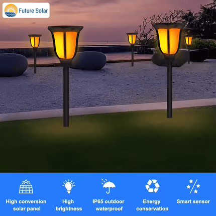 LED Solar Torch Garden Light – Warm White Outdoor Decorative Lamp – Buy Garden Light Online at FUTURKART