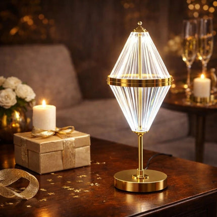 Modern iron and acrylic table lamp for home décor and living room styling