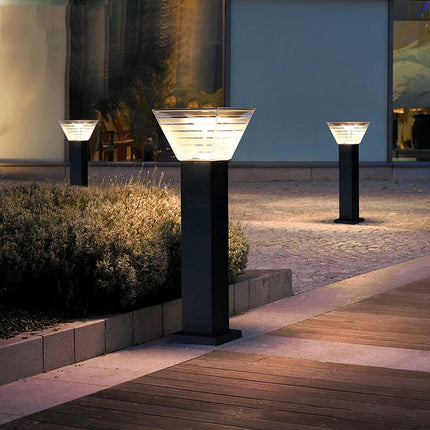 Modern Solar Garden Bollard Light – Dual Color LED Pathway Lamp with Remote – Buy Garden Light Online at FUTURKART