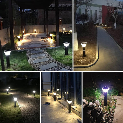 Modern Solar Garden Bollard Light – Dual Color LED Pathway Lamp with Remote – Buy Garden Light Online at FUTURKART