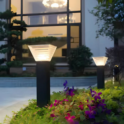 Modern Solar Garden Bollard Light – Dual Color LED Pathway Lamp with Remote – Buy Garden Light Online at FUTURKART