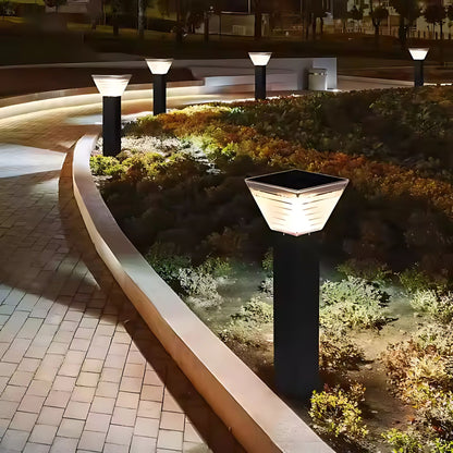 Modern Solar Garden Bollard Light – Dual Color LED Pathway Lamp with Remote – Buy Garden Light Online at FUTURKART
