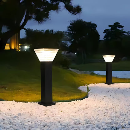 Modern Solar Garden Bollard Light – Dual Color LED Pathway Lamp with Remote – Buy Garden Light Online at FUTURKART