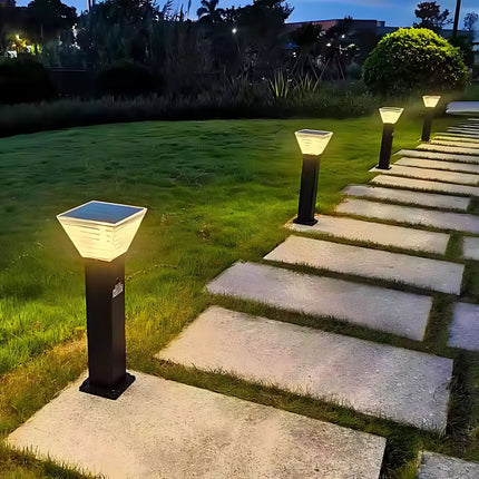 Modern Solar Garden Bollard Light – Dual Color LED Pathway Lamp with Remote – Buy Garden Light Online at FUTURKART
