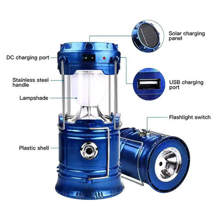 Multifunctional Solar Portable Telescopic Camping Light – USB Rechargeable Lantern – Buy Garden Light Online at FUTURKART