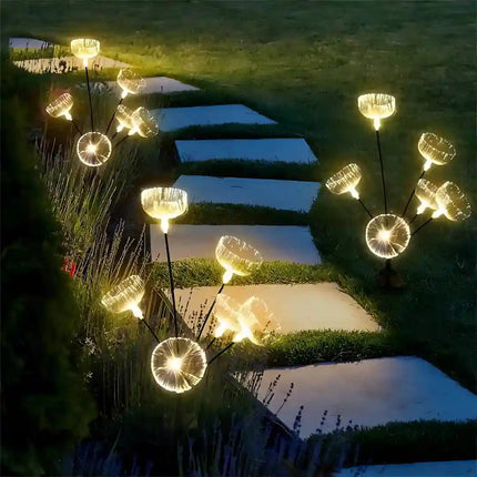 Waterproof solar jellyfish lamp for gardens, lawns, and outdoor landscapes.