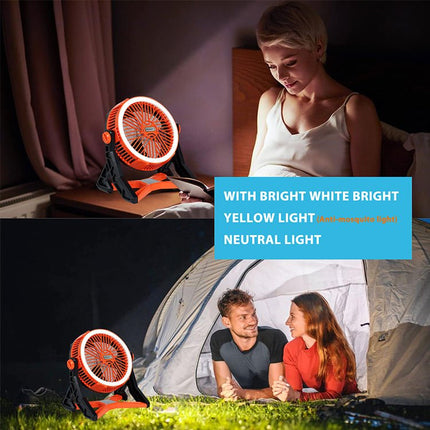 Portable Rechargeable Solar Fan with LED Light | USB Charging | Long Battery Backup – Buy Online at FUTURKART