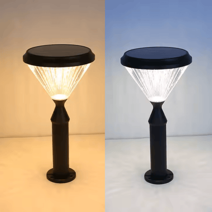 Premium Solar Bollard Light for Pathway & Landscape | Dual Color with Remote | Ground & Spike Mount | IP65 Aluminum Body – Buy Garden Light Online at FUTURKART