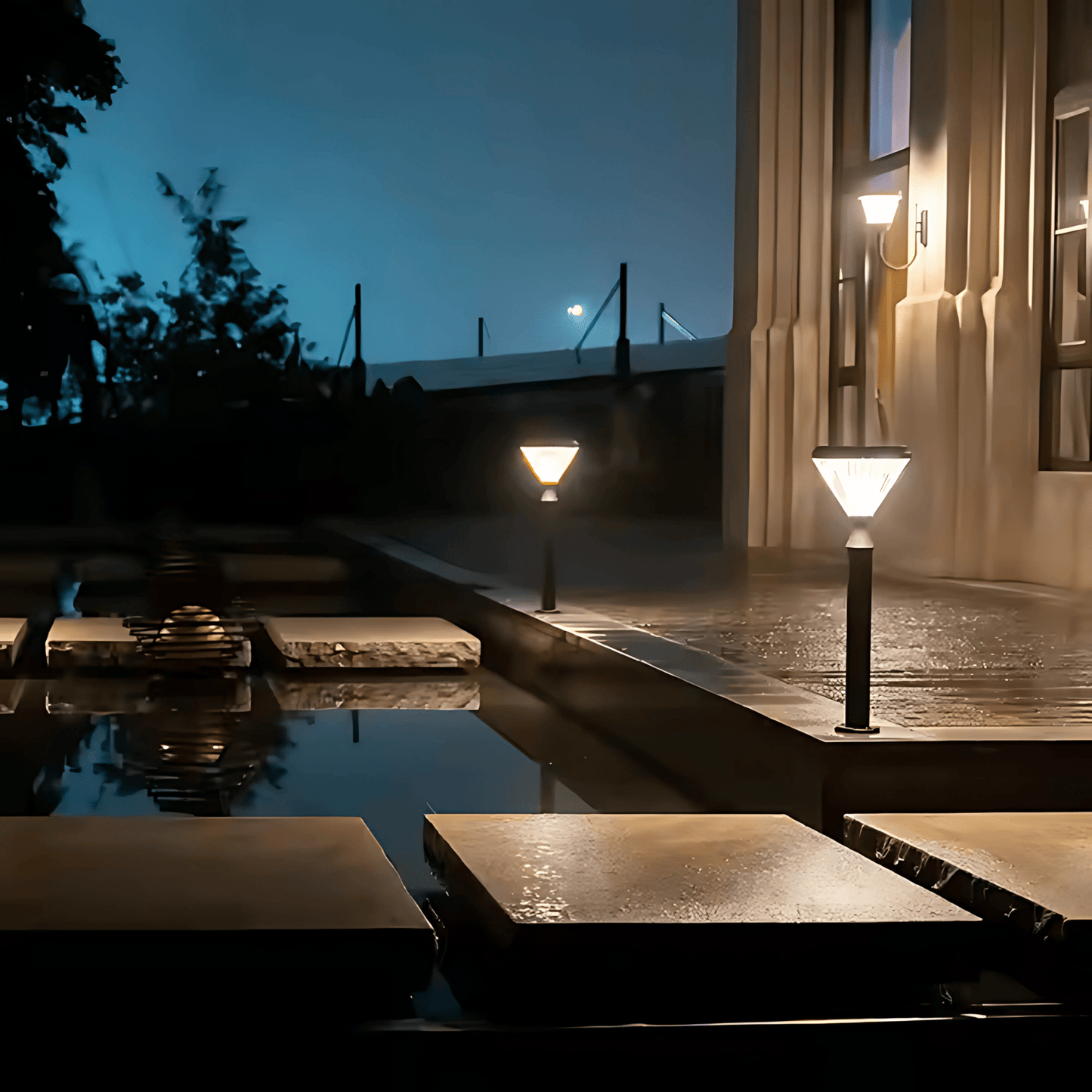 Premium Solar Bollard Light for Pathway & Landscape | Dual Color with Remote | Ground & Spike Mount | IP65 Aluminum Body – Buy Garden Light Online at FUTURKART