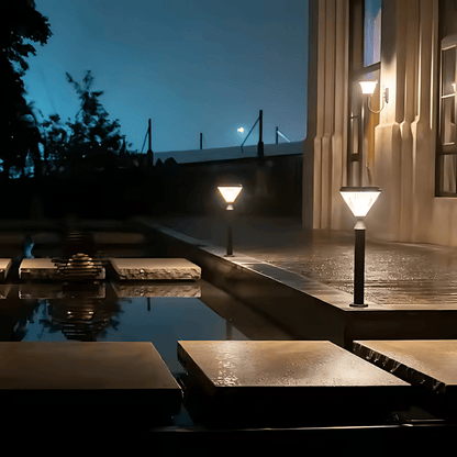 Premium Solar Bollard Light for Pathway & Landscape | Dual Color with Remote | Ground & Spike Mount | IP65 Aluminum Body – Buy Garden Light Online at FUTURKART