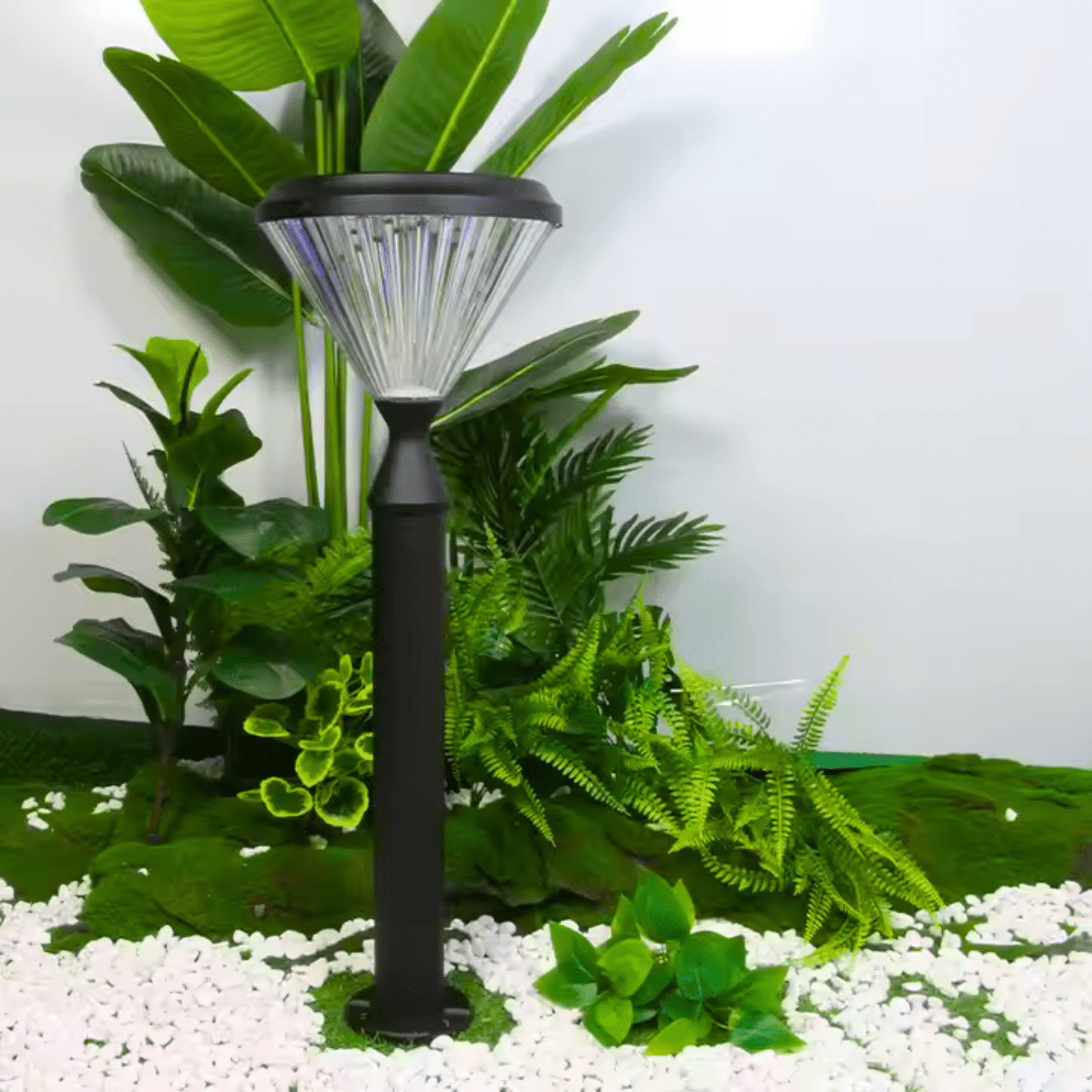 Premium Solar Bollard Light for Pathway & Landscape | Dual Color with Remote | Ground & Spike Mount | IP65 Aluminum Body – Buy Garden Light Online at FUTURKART