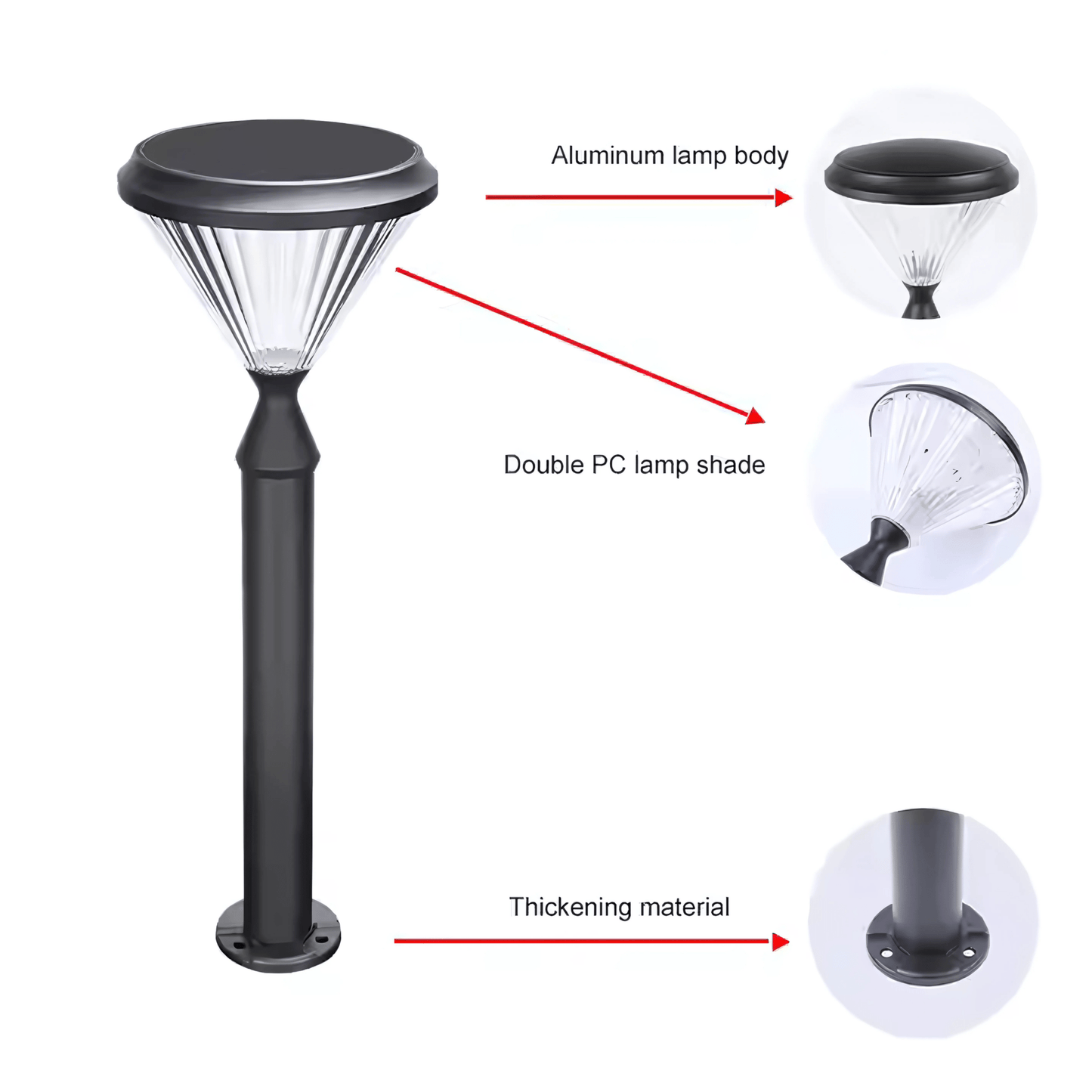 Premium Solar Bollard Light for Pathway & Landscape | Dual Color with Remote | Ground & Spike Mount | IP65 Aluminum Body – Buy Garden Light Online at FUTURKART