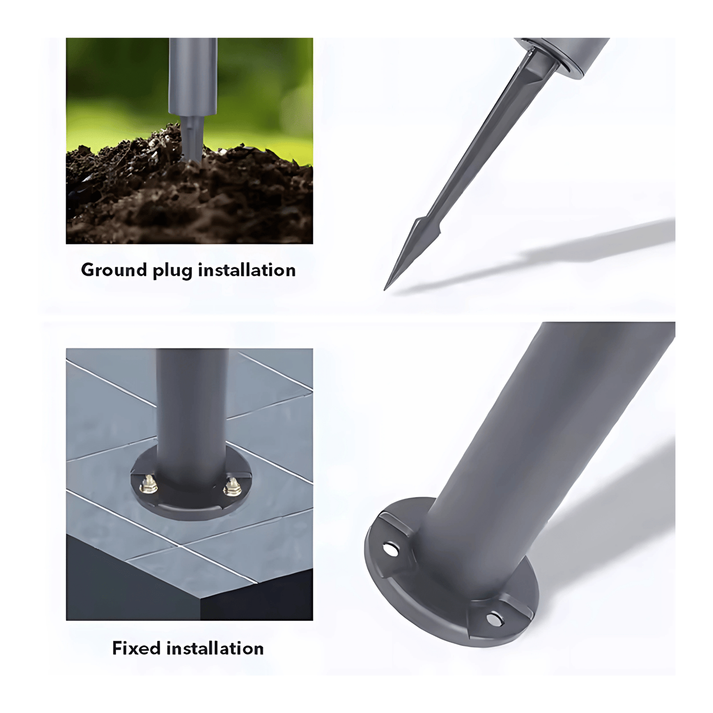 Premium Solar Bollard Light for Pathway & Landscape | Dual Color with Remote | Ground & Spike Mount | IP65 Aluminum Body – Buy Garden Light Online at FUTURKART