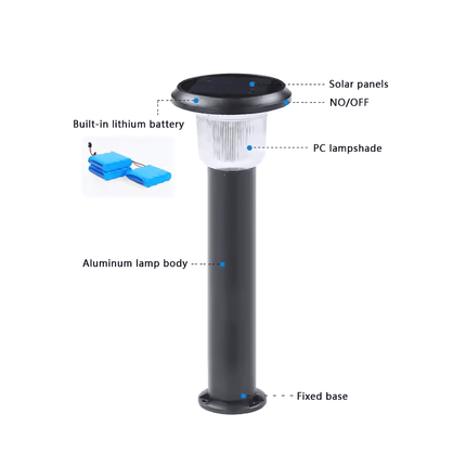 Premium Solar - Powered Bollard Pathway Light – Dual Color Outdoor Landscape Lamp | Ground Mounted – Buy Garden Light Online at FUTURKART