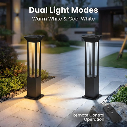 Premium Solar - Powered Square Bollard Light - Elegant Outdoor Lawn Illumination – Buy Garden Light Online at FUTURKART