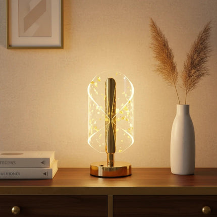 Rechargeable table lamp with touch control and 3 LED lighting modes