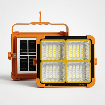 Futurkart portable solar flood light with high-brightness LED illumination